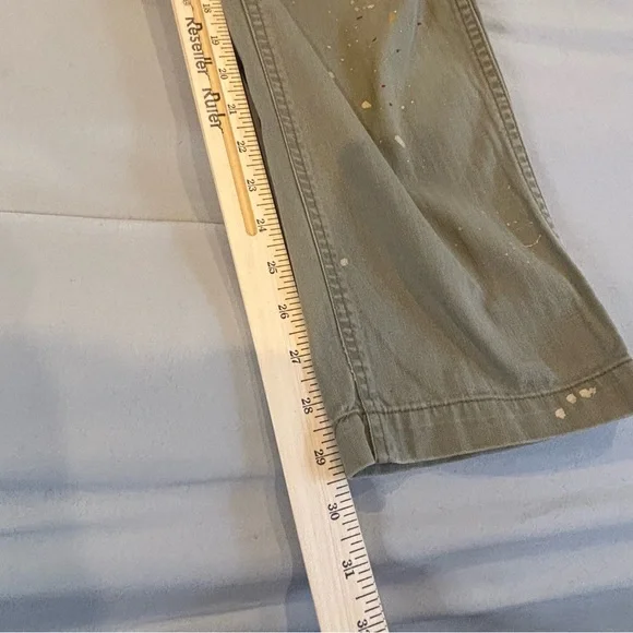 Ralph Lauren Denim & Supply Military Cargo Pants Paint Splatter Mens 30x30 Green